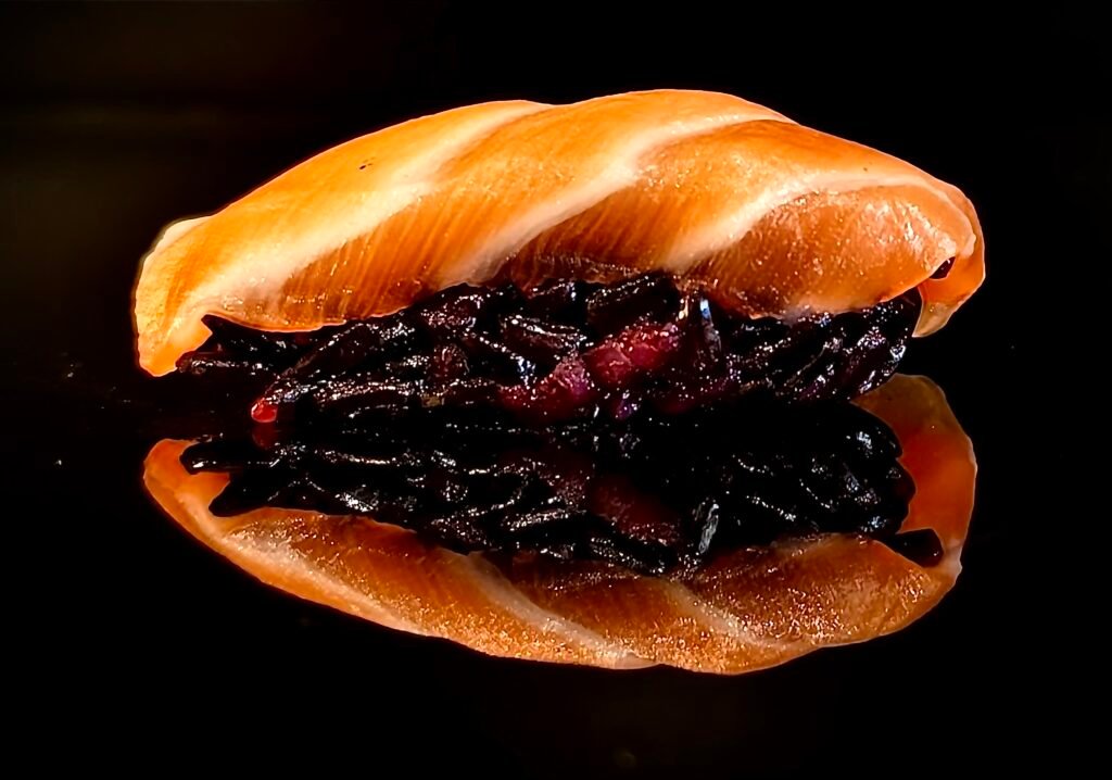 BN1- BLACK NIGIRI SALMON
